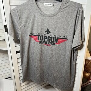 Top Gun‎ Maverick Gray Graphic T-Shirt XL Chictino Movie Fan Tee Unisex